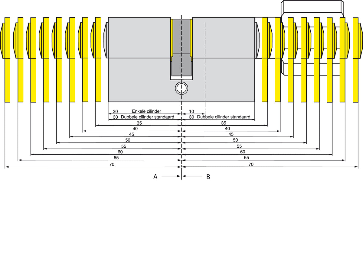 Basi cilinders - 10 stuks VS
